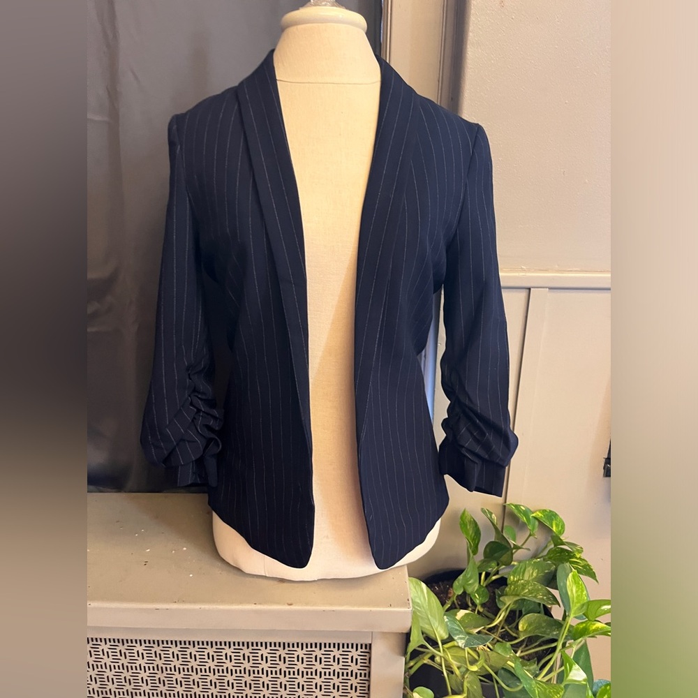 H&M Black Pinstripe Blazer